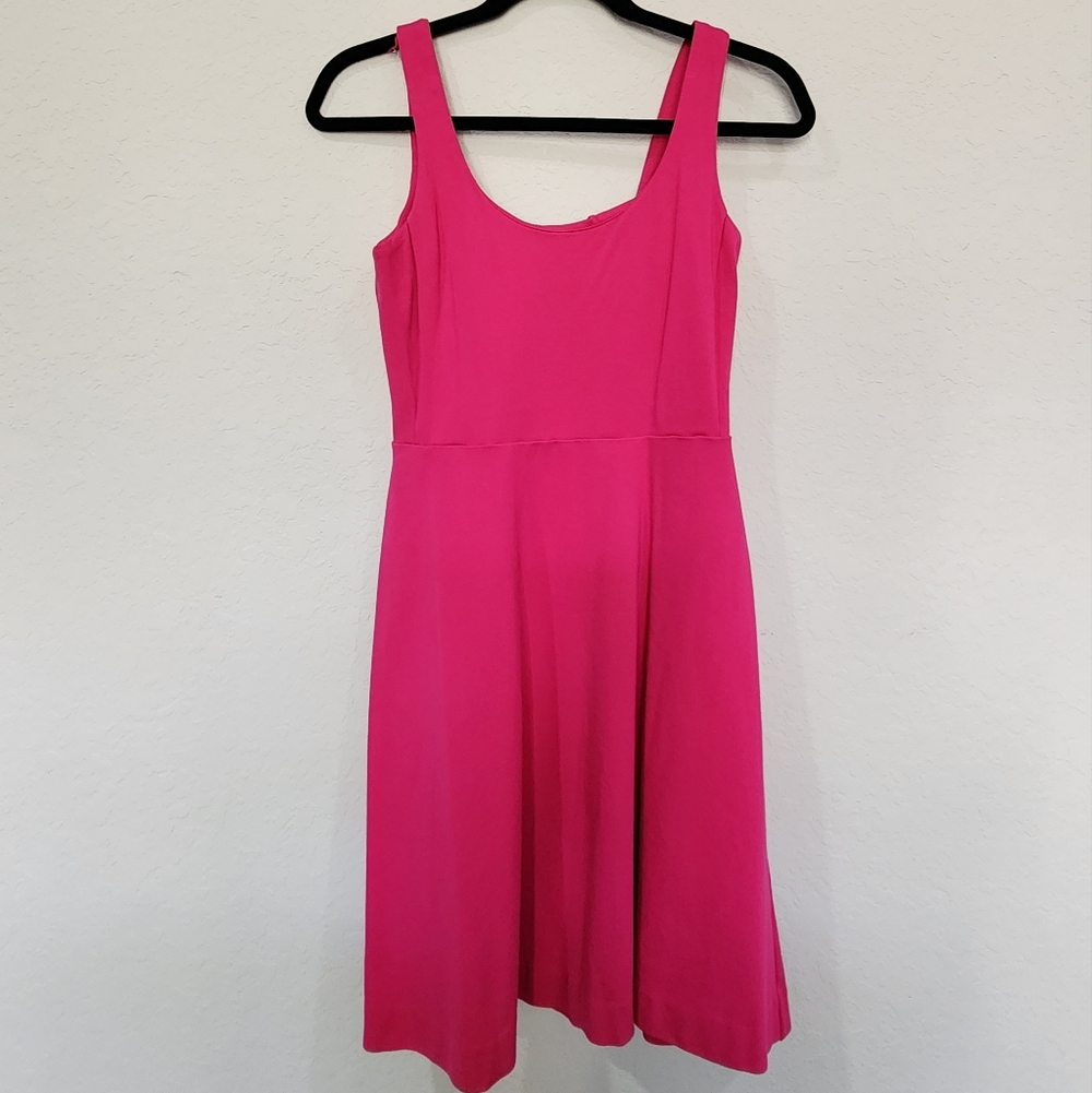 J.Crew Hot Pink Sleeveless Skater Dress Scoop Neck XS